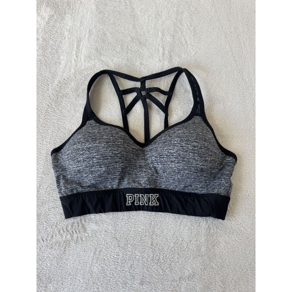 Victoria's Secret PINK Ultimate Strappy Push-Up Wireless Sports Bra L